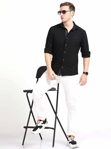 Image of STELLERS Men's Premium Full Sleeve Shirt | Feather Touch Feel| Regular Fit| Odour Resistant| Anti-Static| Wrinkle Free| Quick Dry | Stretchable| Lightweight| Sweat-Proof