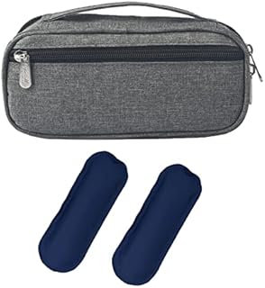 Goldwheat Insulin Cooler Travel Case with 2 Ice Packs Diabetes Medication Organizer Bag Medical Insulation Cooler