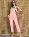Odefou Bib Overalls for Women Fashion Jean Jumpsuit Adjustable Strap Coveralls(Pink1,m)