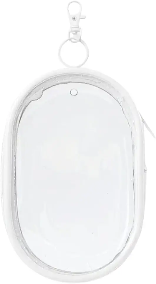 Bolsinha Organizar Cabos Carregadores Fios Fone Com Chaveiro (Branco)