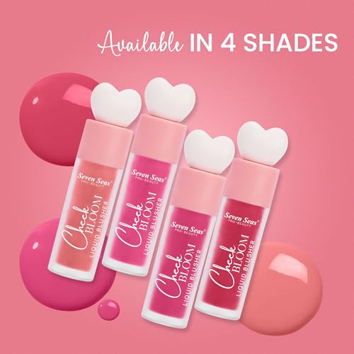 Image of Seven Seas Cheek Bloom Liquid Blusher & Lip Gloss for Women | Highly Pigmented | Long-lasting | Waterproof | Buildable & Blendable | All Skin Types | (Shade - 01 Copper Cheeks-5g)