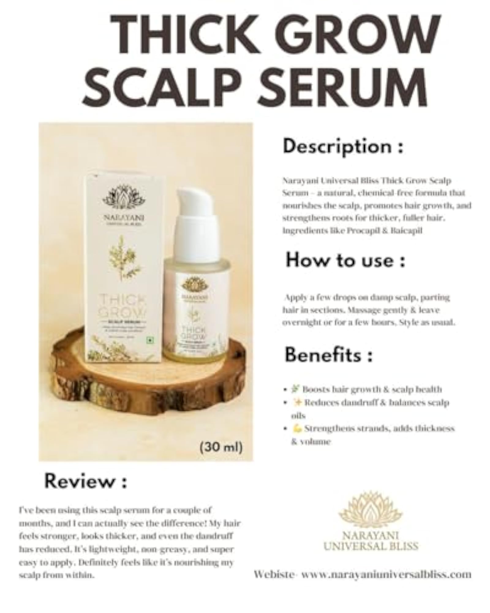 Thickgrow Scalp Serum for Thicker Hair