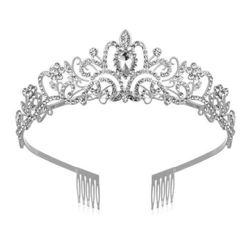 Wedding Tiaras Crowns Headbands for Women and Teens Baroquely Crystal Crownpiece for Proms and Formal Event Gathering Crystal Ti