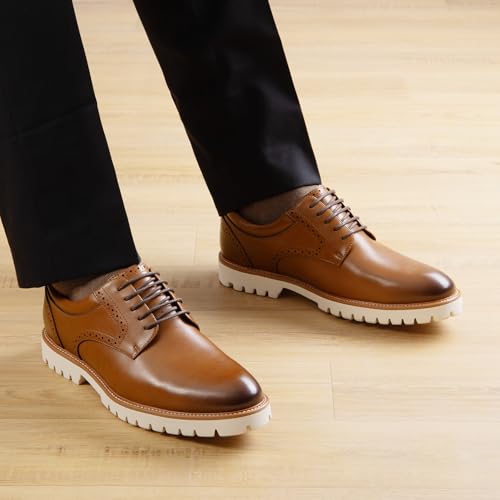 Bruno Marc Bruno Marc Men's Lace-Up Comfortable Fashion Oxfords Shoes,Size 10,Brown,BMUMOX2512