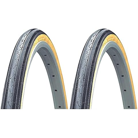 Kenda K35 Gumwall Sidewall 27 x 1-1/4 Road Bicycle Tires Wire Bead, Pair (2 Tires) Cover