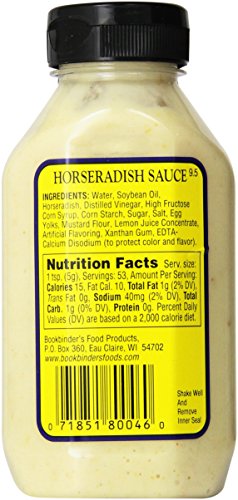 Bookbinders Horseradish, Sassy Sauce, Creamy, 9.5-Ounce (Pack of 9)