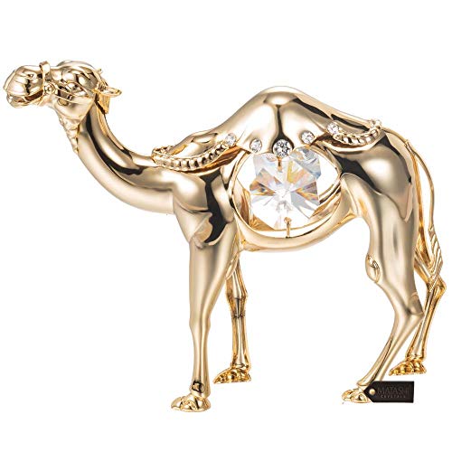 24K Gold Plated Crystal Studded Camel Ornament By Matashi #TOP7