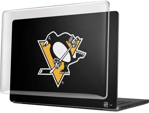 Skinit Case + Skin Compatible with MacBook Pro 14in (2021) - Officially Licensed NHL Pittsburgh Penguins Solid Background Design