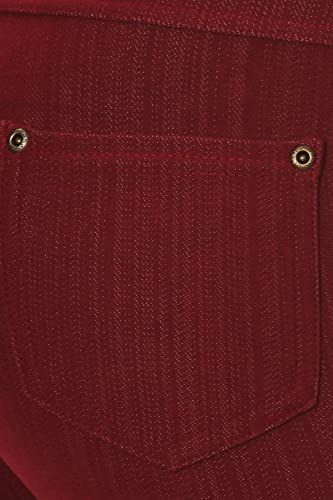 Image of Leggings Depot Women's Cotton Blend Stretch Pull-on Jeggings Casual Pants with Pockets (Available in Plus Size)