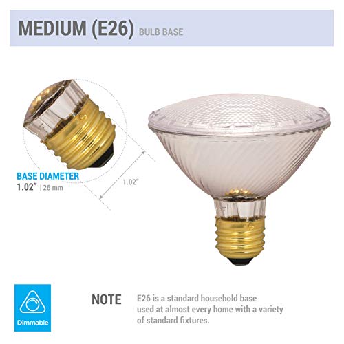 (Pack Of 12) 60Par30/Fl 120V - 60 Watt High Output (75W Replacement) Par30 Flood Short Neck - 120 Volt Halogen Light Bulbs #TOP1