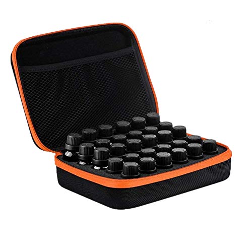 Myonly Étui de transport pour huiles essentielles, 30 bouteilles de 5 ml, 10 ml, 15 ml, coque rigide EVA (orange) Cover