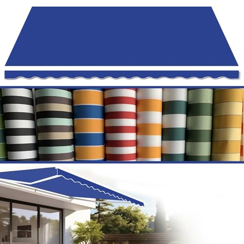 Auvent rétractable pare-soleil d'extérieur anti décoloration 4,9 x 3 m