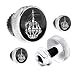 4 Silver KNURLED Billet License Plate TAG Frame Fastener Bolts - SKULL FINGER FU