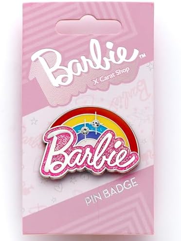 Barbie Rainbow Logo Pin Badge - Pink, One Size, Zinc image 4