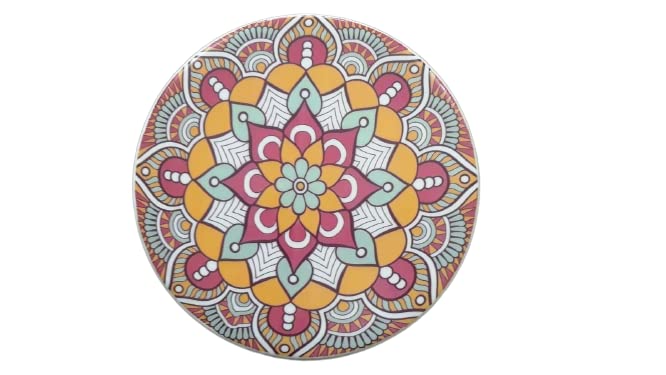 Rouleau à pâtisserie en bois Motif chakra en marbre