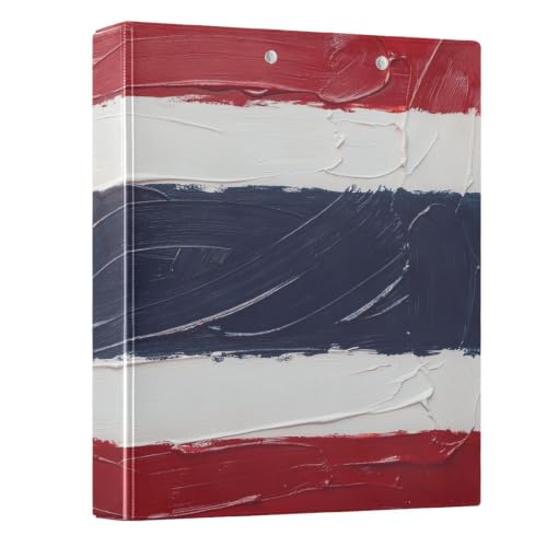 Classeur rigide anneaux D 3,8 cm Peystean avec couverture imprimée drapeau thaï