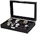 Produktbild Xtrxtrdsf Uhr-Kasten Uhr-Kasten Uhr-Display-Carbon-Faser-Leder-12-Uhr-Aufbewahrungsbehälter for die Speicherung und Anzeige der Uhr Schmuck (Color : Black33*21.5 * 8cm)