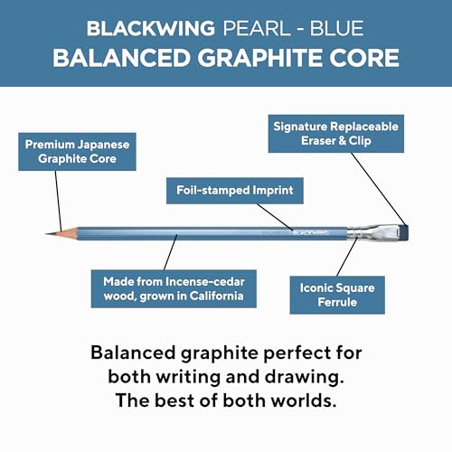 Lápices Blackwing Pearl 2B Azul, Paquete x12 miniatura 4