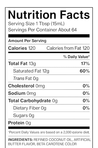 Golden Barrel Butter Flavored Coconut Oil (32 oz.) 2 Pack