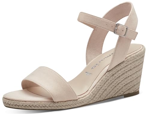 Tamaris Damen Komfort Sandalen Keil 1-28300-42 Creme, Groesse:41 EU., 37.95 €