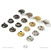 CRAFTMEMORE 50 Sets Antique Brass Snap Fasteners Ring-Socket Press Studs for Jacket Bag Canvas Closures #201 VT47 (12mm (0.47))
