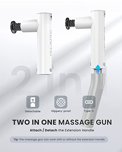 Renpho Active Massage Gun Deep Tissue Muscle, 2022 Upgrade Powerful Portable Gun, 2 In 1 Electric Hand Held Massager Gun Deep Tissue, #TOP4