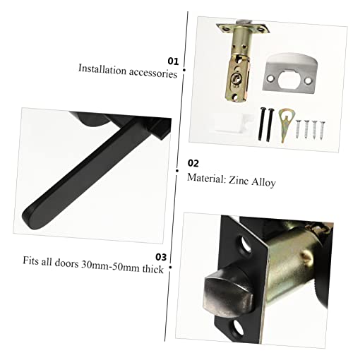 KITANDOVE 1 Pair Screen Door Handle Electronic Chain Doorknob with Lock and Key Fingerprint Door Locks Privacy Door Knobs Door Knob for Bedroom Garage Door Handle
