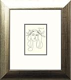 artissimo, Kunstdruck gerahmt, 35x39cm, AG3799, Pablo Picasso: Porträt Francoise Gilot, Bild, Wandbild, Poster, Wanddekoration