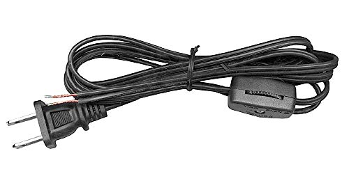 National Artcraft® 6' Black Lamp Cord Set with Rotary Switch & Stripped Ends (Pkg/1)
