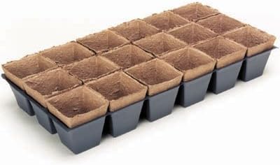 Jiffy Peat 3-1/2 X 4 Pot Strip Sheets - 18 Pots Per Sheet - 3ct