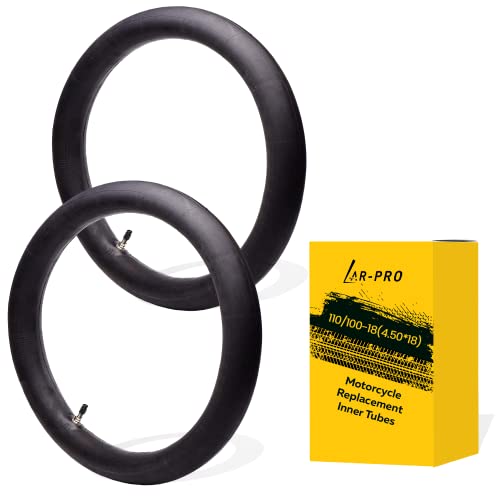 (2-Pack) 110/100-18 (4.50 X 18) Motorcycle Inner Tubes - 18 Inch Dirt Bike Natural Rubber Tubes - Pinch and Puncture-Resistant Tubes - TR4 Valve Stems - Designed for Off-Road and Motocross Tires