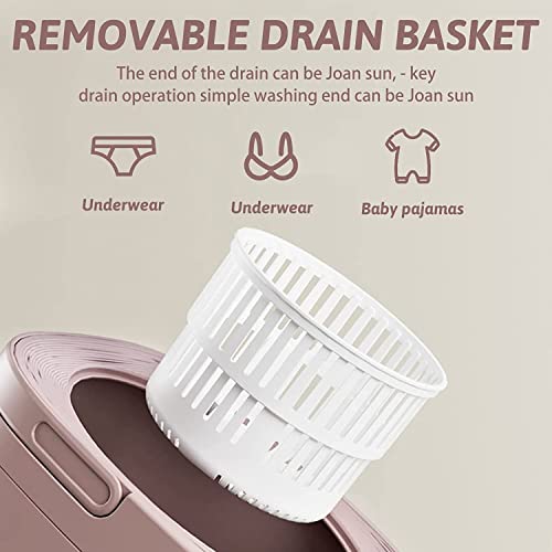 Mini machine à laver portable et pliable de 6,5L violette avec essoreuse intégrée - 7