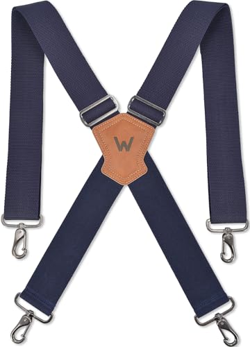 Marineblaue Hosenträger für Herren, robuste, drehbare Arbeits-Hosenträger, 5,1 cm breit, geeignet für Jeans und große Männer