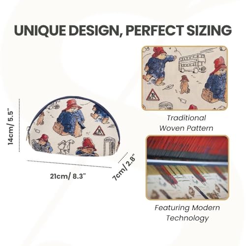 Signare Tapestry Cosmetic Bag Toiletry Makeup Bag for Women With Paddington Bear Design (COSM-PADD)3