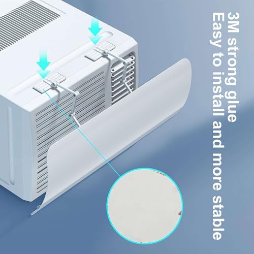 Baffle de ventana de control de flujo de aire - Deflector de parabrisas de CA para unidades de ventana | Guía aérea antisoplado portátil para ancianos, escudo de confort de cocina del - imagen 5