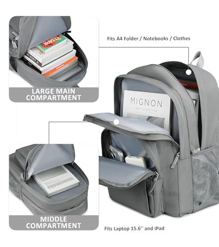 Image of abshoo Classical Basic Womens Travel Backpack For College Men Water Resistant Bookbag (Grey)