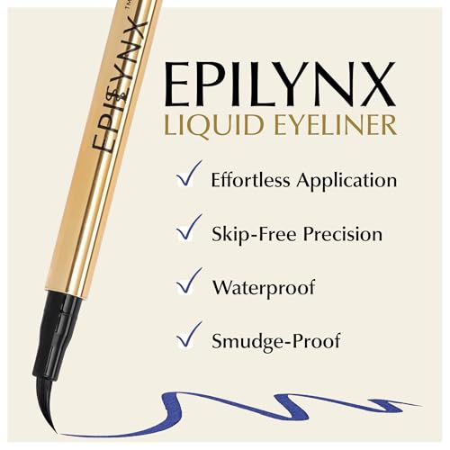 Liquid Eyeliner - Hypoallergenic Eyeliner with Fine Brush Tip, Long-Lasting Waterproof Eye Liner - Cruelty-Free, Vegan, Hypoallergenic, Gluten-Free, Smooth Application Liquid Eye Liner, Blue 2mL