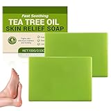 2PCS Tea Tree Oil Relief Soap Bar, Teebaumöl Seife Stück, Natürliche Teebaumölseife gegen...