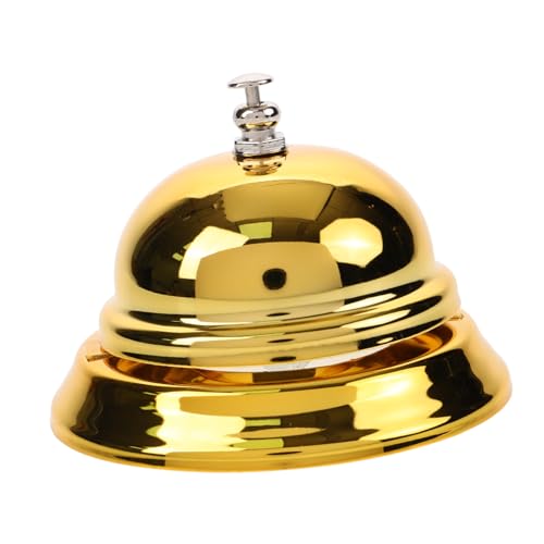 Veemoon Campanello Da Reception Classico in Dorato Campanello Da Tavolo Leggero Per Bar Ristorante e Cucina Segnale Sonoro Chiaro e Forte Idea Regalo Pratica