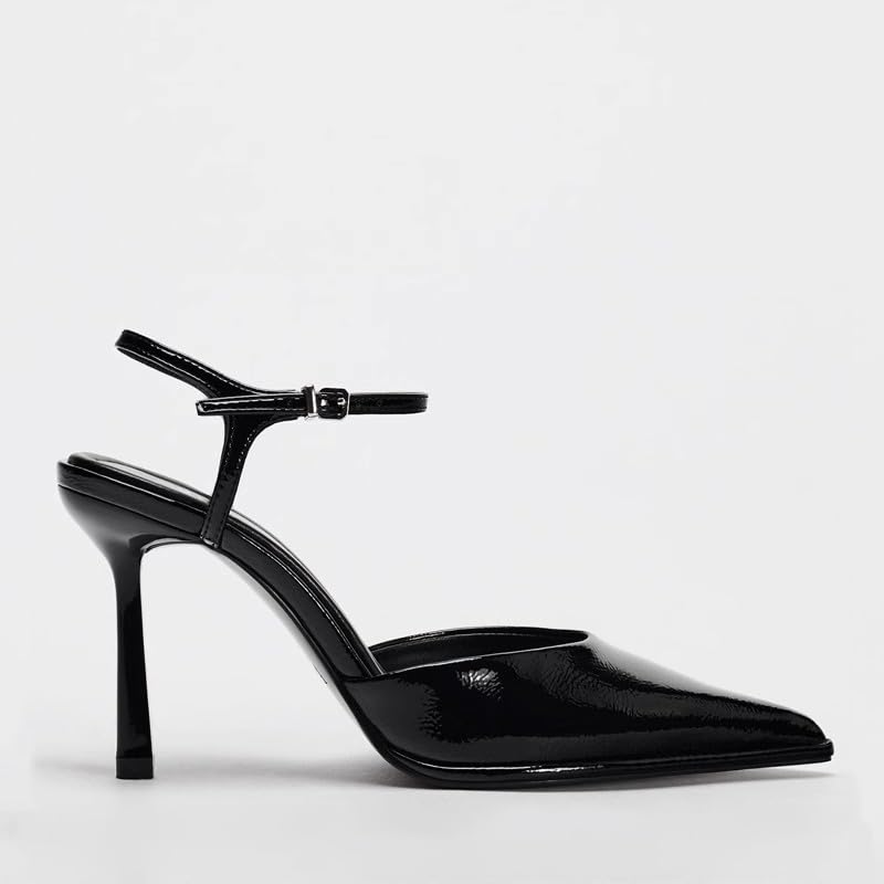 SAFECAMS Ankle Strap Heels for Women Closed Pointed Toe Stiletto Pump Shoes High Heels Sandals Party Wedding Dress Sexy Sandal Shoes2