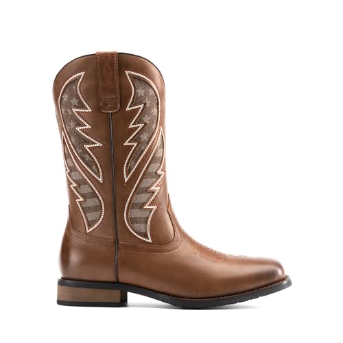 Bruno Marc Men's Durable Cowboy Classic Slip on Western Boots with Chic Embroidered Durable Short Fashionable Western Boots,Size 10,Brown,BMUMMB2501 by Bruno Marc - Used condition - Image 3