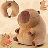 GQIRIL Capybara Kids Travel Pillow - 2-in-1 Deformable Neck Pillow, Soft U-Shaped Headrest Support with Capybara Design, Animal Memory Foam Sleeping Accessories for Car Train Airplane Traveling #4