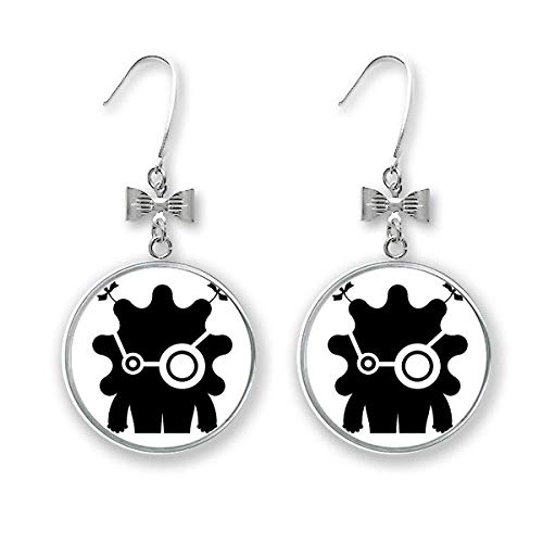 Boucles d'oreilles pendantes nœud avec crochet pour oreilles percées