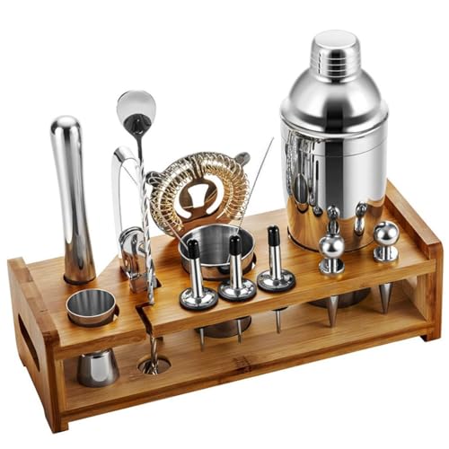 Set coctelera de acero inoxidable 750 ml con 12 piezas miniatura 1