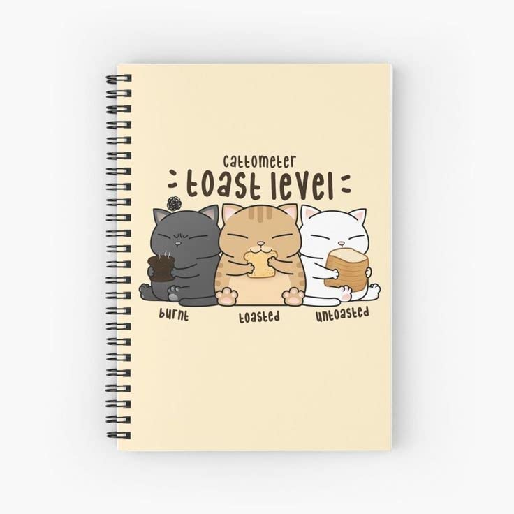 CATOMETER TOAST LOVE SPECIAL PRINTED HI QUALITY RULED PAGES DIARY BY CRAFT MANIACS | BEST STATIONERY FOR CAT LOVERS