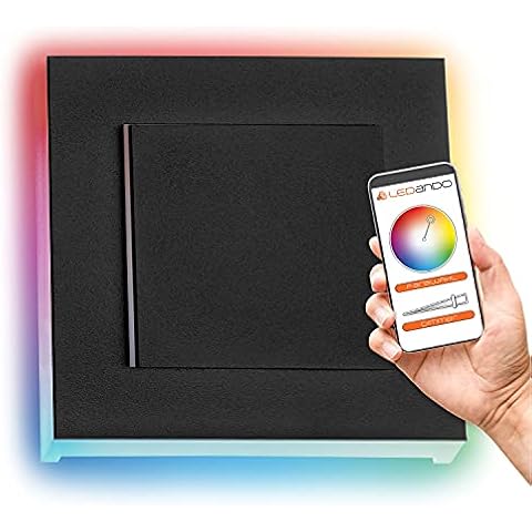 Wifi LED Treppenbeleuchtung DUPLEX in anthrazit/schwarz eckig Cover