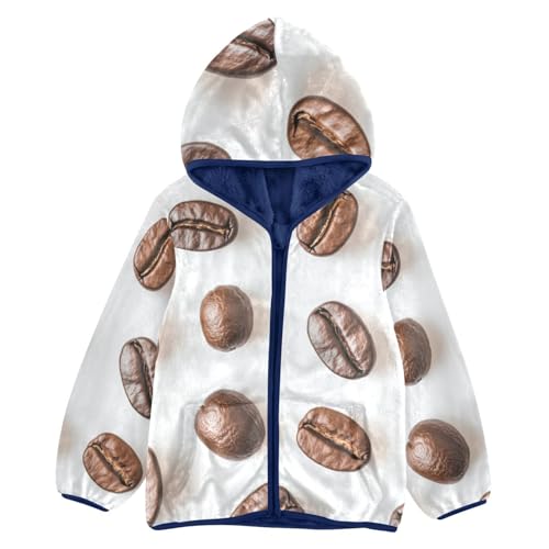 Coffee Bean Girls Fleece Jacket Girls Fall Jacket Girls Zip Up Hoodie Girls Sherpa Jacket 2-10T