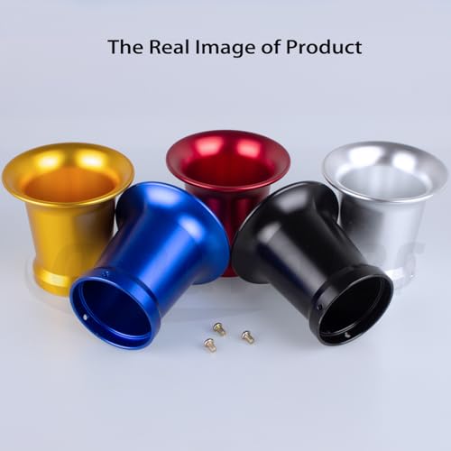 Image of 50mm Carburetor Air Filter Trumpet Velocity Stack Funnel CNC Alloy Parts Fit for PE VM 21mm,24mm,26mm,28mm,30mm, for Honda Yamaha Kawasaki ATV Dirt Bike Carb Intake Wind Horn Cup. (blue)