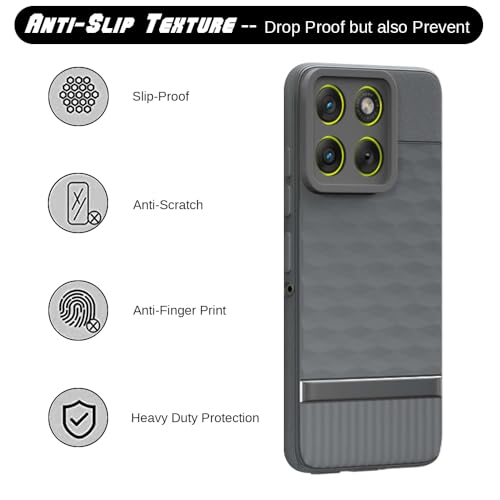 Image of Shockproof Case Compatible with Motorola Moto Edge 70 5G | Full Camera Protection | TPU Flexible Back Cover for Motorola Moto Edge 70 5G (Graphite Grey)