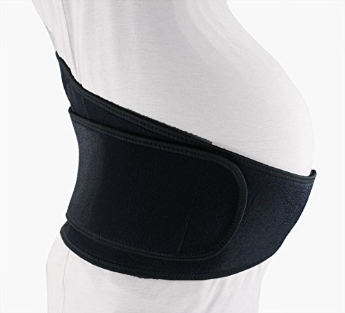 ObboMed® MB-7110M Pregnant Women’s Premium Elastic Neoprene Maternity Support Belt, Belly Band with Excellent Orthopedic, Lumbar, Abdomen, Lower Back and Hip Support – black, M
